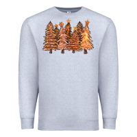 Heather Grey melanin christmas trees with lights Premium Sweatshirt - FaDigitalArtStudio