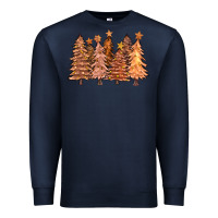 Navy melanin christmas trees with lights Premium Sweatshirt - FaDigitalArtStudio