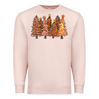 Pale Pink melanin christmas trees with lights Premium Sweatshirt - FaDigitalArtStudio