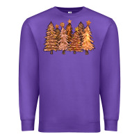 Purple melanin christmas trees with lights Premium Sweatshirt - FaDigitalArtStudio