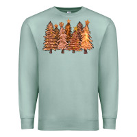 Seafoam melanin christmas trees with lights Premium Sweatshirt - FaDigitalArtStudio
