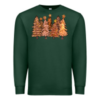 Sports Green melanin christmas trees with lights Premium Sweatshirt - FaDigitalArtStudio