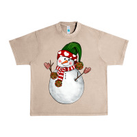 French Oak Snowman Urban Heavy Tee - NancyCooperArtShop