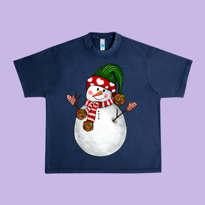 Snowman Urban Heavy Tee Designed By Nancycooperartshop