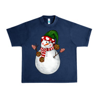 Navy Snowman Urban Heavy Tee - NancyCooperArtShop