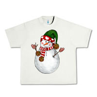 Pistachio Snowman Urban Heavy Tee - NancyCooperArtShop