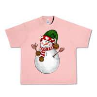 Salmon Snowman Urban Heavy Tee - NancyCooperArtShop
