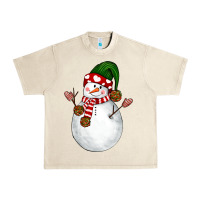Sandshell Snowman Urban Heavy Tee - NancyCooperArtShop