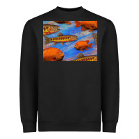 Black California Golden Trout Garibaldi Fish Background Heavyweight Sweatshirt - Bettercallsaul