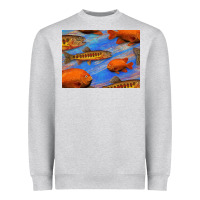 California Golden Trout Garibaldi Fish Background Heavyweight Sweatshirt | Teevron