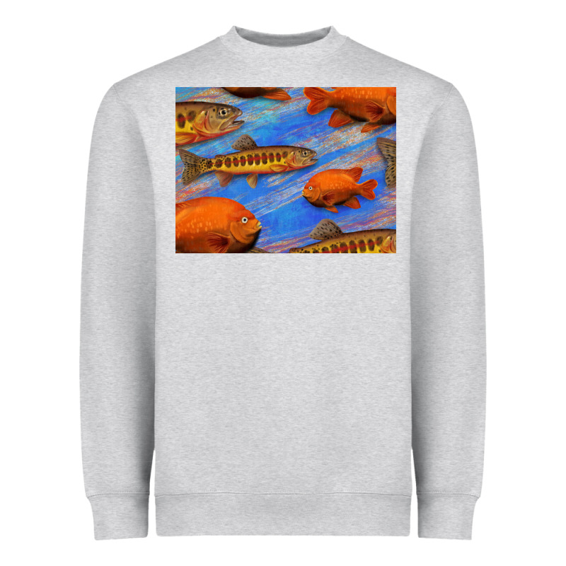 California Golden Trout Garibaldi Fish Background Heavyweight Sweatshirt by Bettercallsaul | Teevron