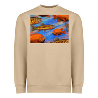 Mushroom California Golden Trout Garibaldi Fish Background Heavyweight Sweatshirt - Bettercallsaul
