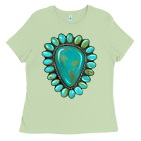 Matcha western gemstone turquoise Ladies Tee - Artiststas