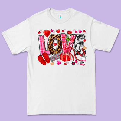 Valentines Day Love Nurse Premium Tee Designed By Nancycooperartshop
