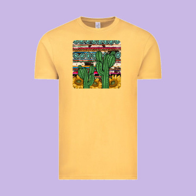 Cactus Sunflower Coaster Vintage Tee Designed By Jahusdesignshop