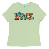 Matcha western gemstone sunflowers serape leopard turquoise love Ladies Tee - Artiststas