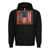 Black america usa flag tumbler Zipper Hoodie - TumblerDesignByShophia