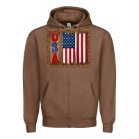 Chestnut america usa flag tumbler Zipper Hoodie - TumblerDesignByShophia