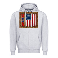 Heather Grey america usa flag tumbler Zipper Hoodie - TumblerDesignByShophia