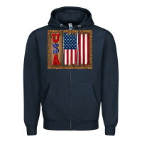 Navy america usa flag tumbler Zipper Hoodie - TumblerDesignByShophia