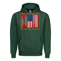 Sports Green america usa flag tumbler Zipper Hoodie - TumblerDesignByShophia