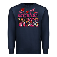 Navy valentine vibes olivia Premium Sweatshirt - OliviaCreatesArt