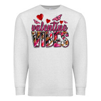 Oatmeal Heather valentine vibes olivia Premium Sweatshirt - OliviaCreatesArt