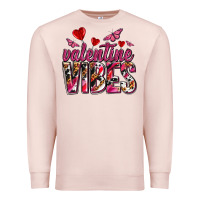 Pale Pink valentine vibes olivia Premium Sweatshirt - OliviaCreatesArt
