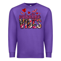 Purple valentine vibes olivia Premium Sweatshirt - OliviaCreatesArt