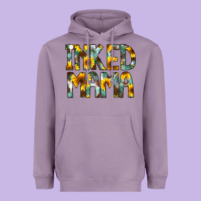 Inked Mama Flowers Heavyweight Hoodie Designed By Cowcowdesign