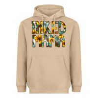 Mushroom Inked Mama Flowers Heavyweight Hoodie - CowCowDesign