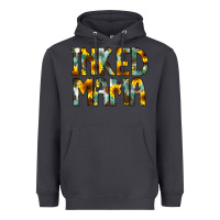 Smoke Inked Mama Flowers Heavyweight Hoodie - CowCowDesign