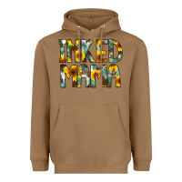 Toasted Coconut Inked Mama Flowers Heavyweight Hoodie - CowCowDesign