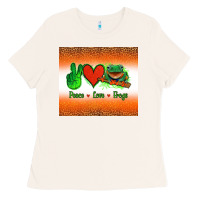 Bone peace love frogs Ladies Tee - Jasminsmagicworld