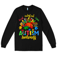 Black accept understand love autism awareness Long Sleeve Tee - Artiststas
