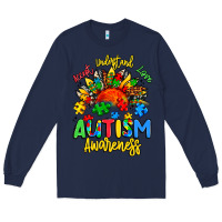 Navy accept understand love autism awareness Long Sleeve Tee - Artiststas