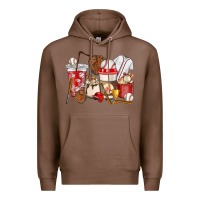 Chestnut Baseball coffee cups Premium Hoodie - HowdyJamesFarm