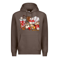 Coffee Baseball coffee cups Premium Hoodie - HowdyJamesFarm