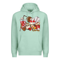 Seafoam Baseball coffee cups Premium Hoodie - HowdyJamesFarm