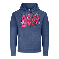 Vintage Denim pink christmas fa la la Vintage Hoodie - MaliasSmallBusiness
