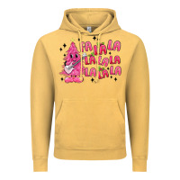 Vintage Mustard pink christmas fa la la Vintage Hoodie - MaliasSmallBusiness