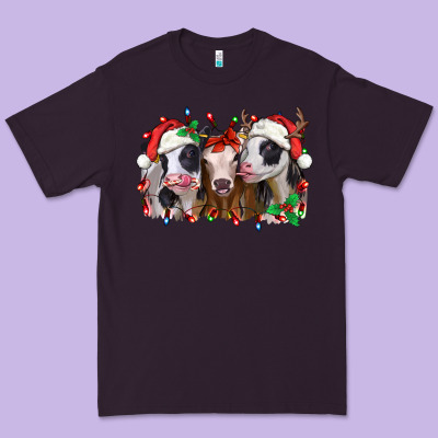 Funny Christmas Heifers Premium Tee Designed By Jasminsmagicworld