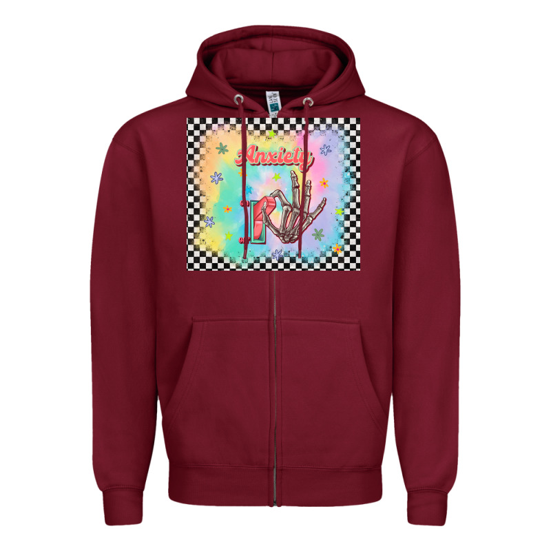 Anxiety On Tumbler Zipper Hoodie by TumblerDesignByShophia | Teevron