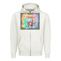 Oatmeal Heather anxiety on tumbler Zipper Hoodie - TumblerDesignByShophia
