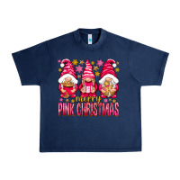 Navy Merry pink Christmas gnomes Urban Heavy Tee - NancyCooperArtShop
