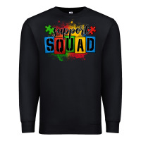 Black autism support squad Premium Sweatshirt - OliviaCreatesArt