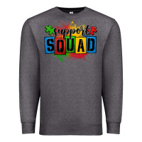 Charcoal Heather autism support squad Premium Sweatshirt - OliviaCreatesArt