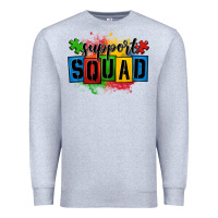 Heather Grey autism support squad Premium Sweatshirt - OliviaCreatesArt