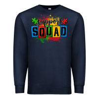 Navy autism support squad Premium Sweatshirt - OliviaCreatesArt