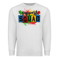 Oatmeal Heather autism support squad Premium Sweatshirt - OliviaCreatesArt